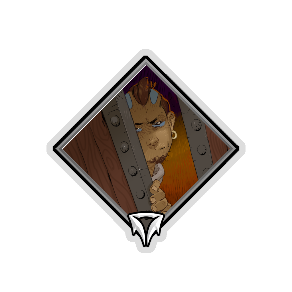 Gold Crownfall Sticker - Blueheart Disciple